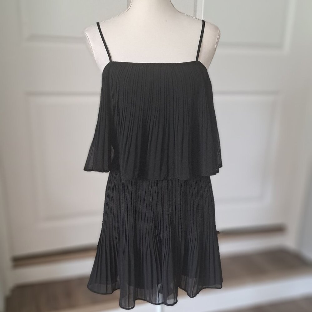 EXLURA Romper Spaghetti Strap Pleated Short Jumpsuit Outfit Large NWT